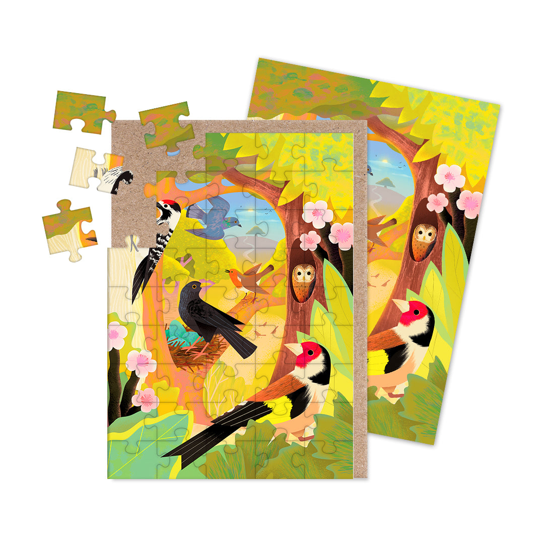 Birds Jigsaw Greeting Card