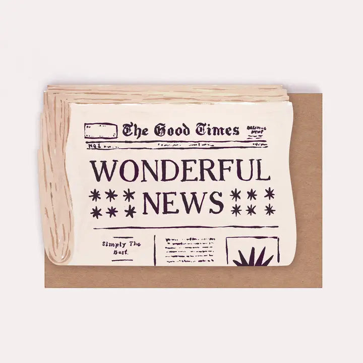 Newspaper Congratulations Card