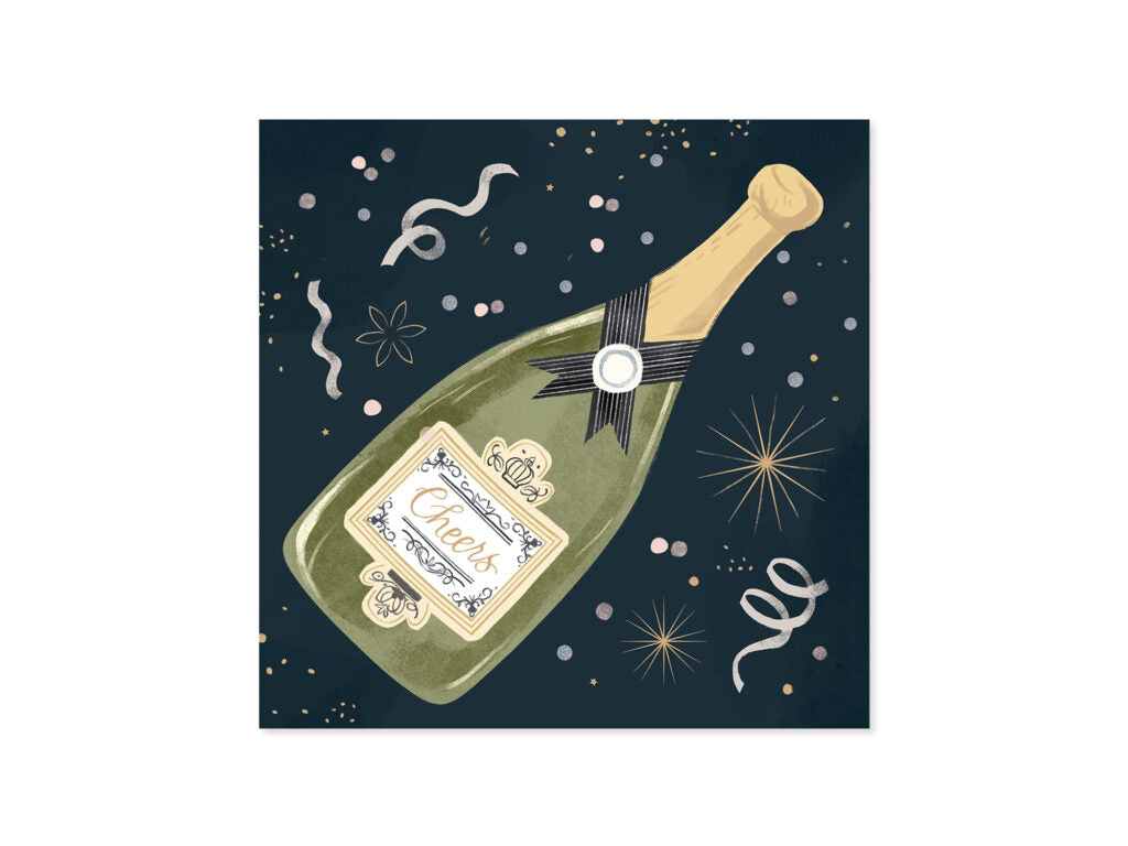 Pop Up Champagne Congrats Card