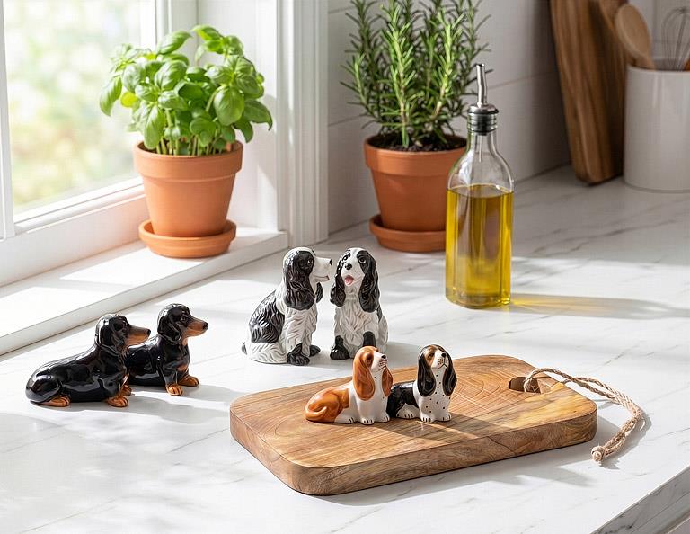 Basset Hound Salt & Pepper Shakers