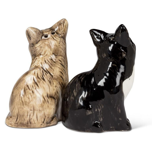 Sitting Cat Pair Salt + Pepper Shakers
