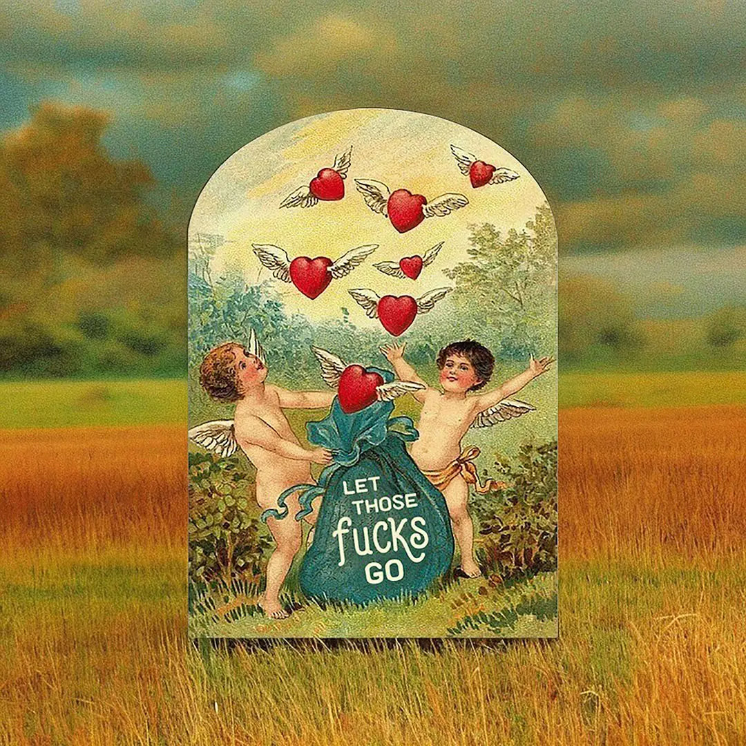 Let Those Fucks Go Funny Vintage Card