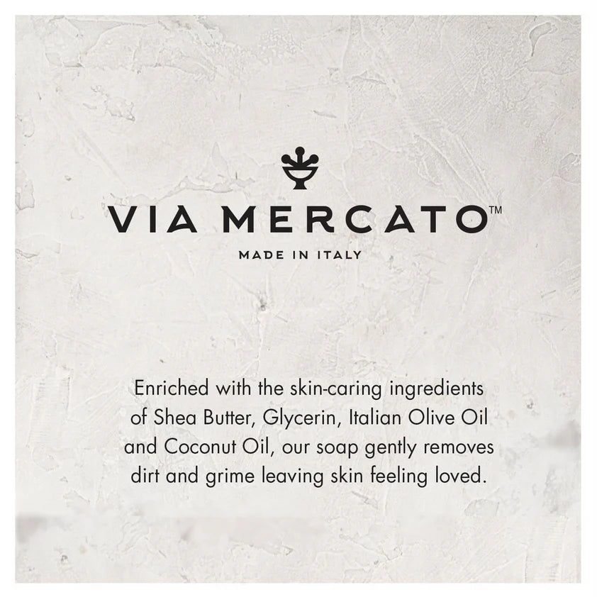 Via Mercato No.1 Soap - Bergamot Patchouli + Rosewood Soap
