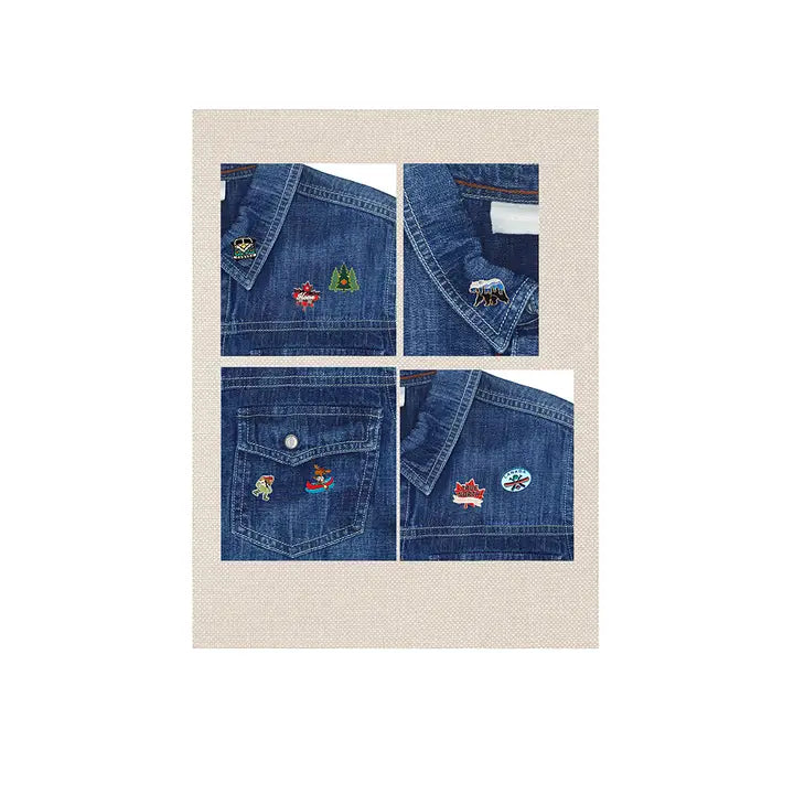 @1 Canada Maple Leaf Enamel Pin - Iconic Landmarks Design