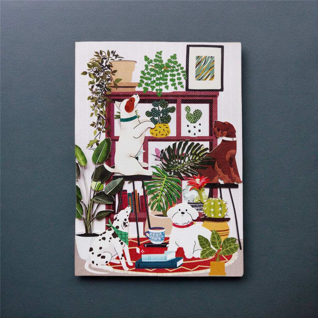 Dogs All Around Laser Cut Card