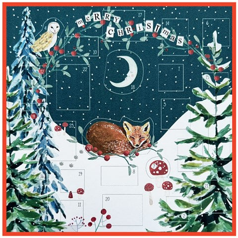 Fox Advent Calendar Card
