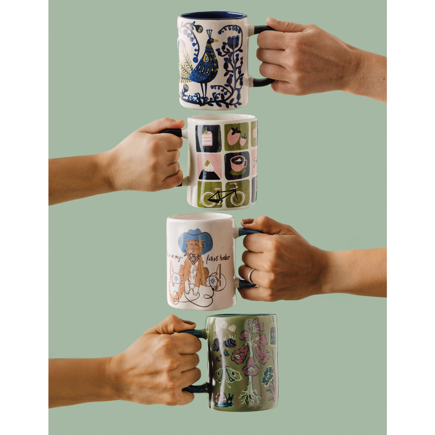 Peacock Perch Designer Series Stoneware Mug