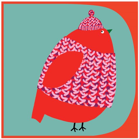 Robin in Knitwear Card