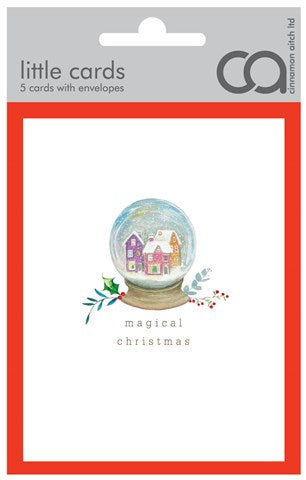 Snowglobe Pack of 5 Cello Cards