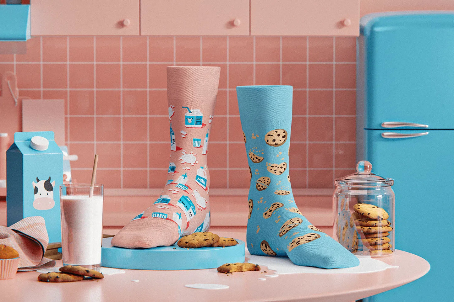 Milk & Cookies Crew Socks