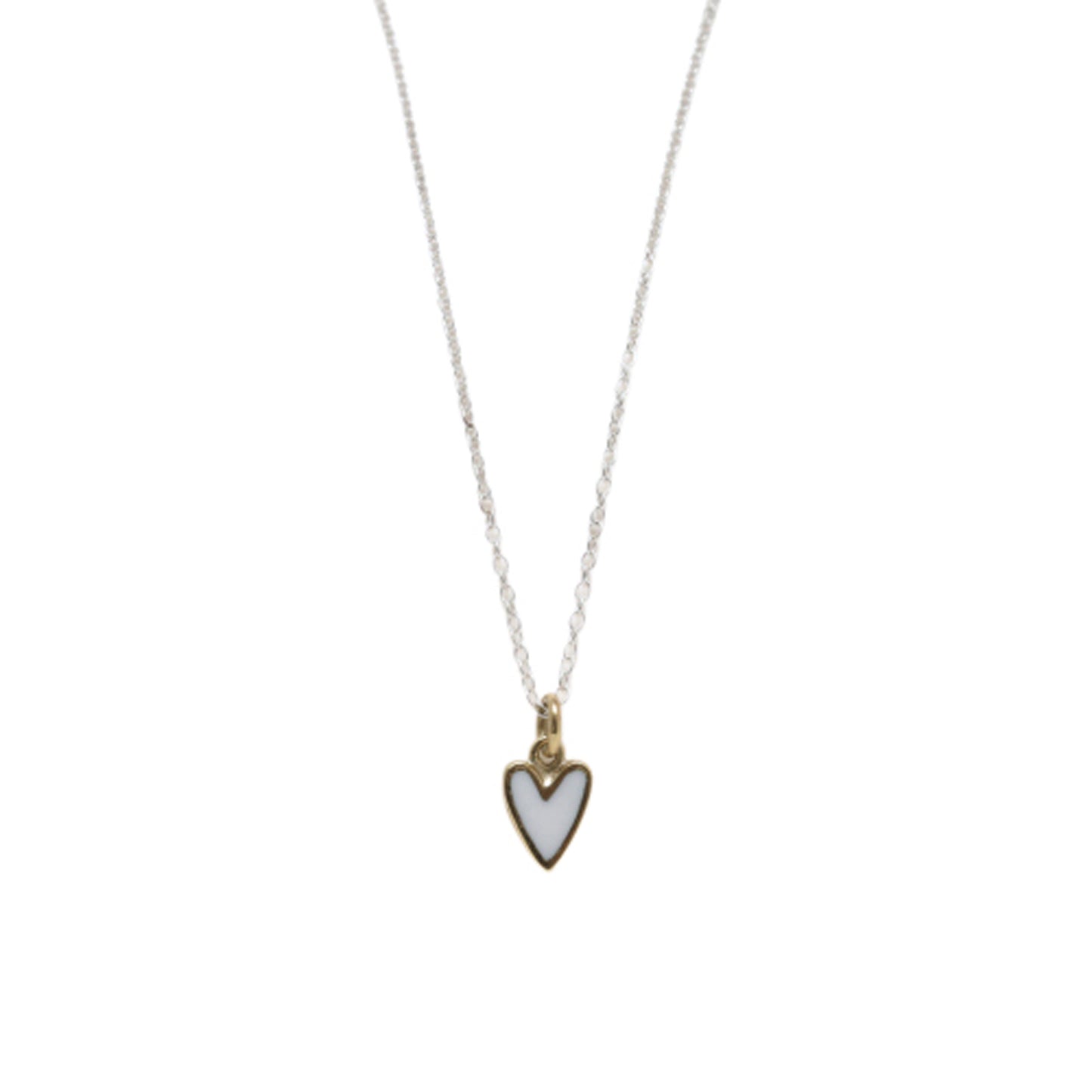 Reversible Resin Heart Gold Necklace