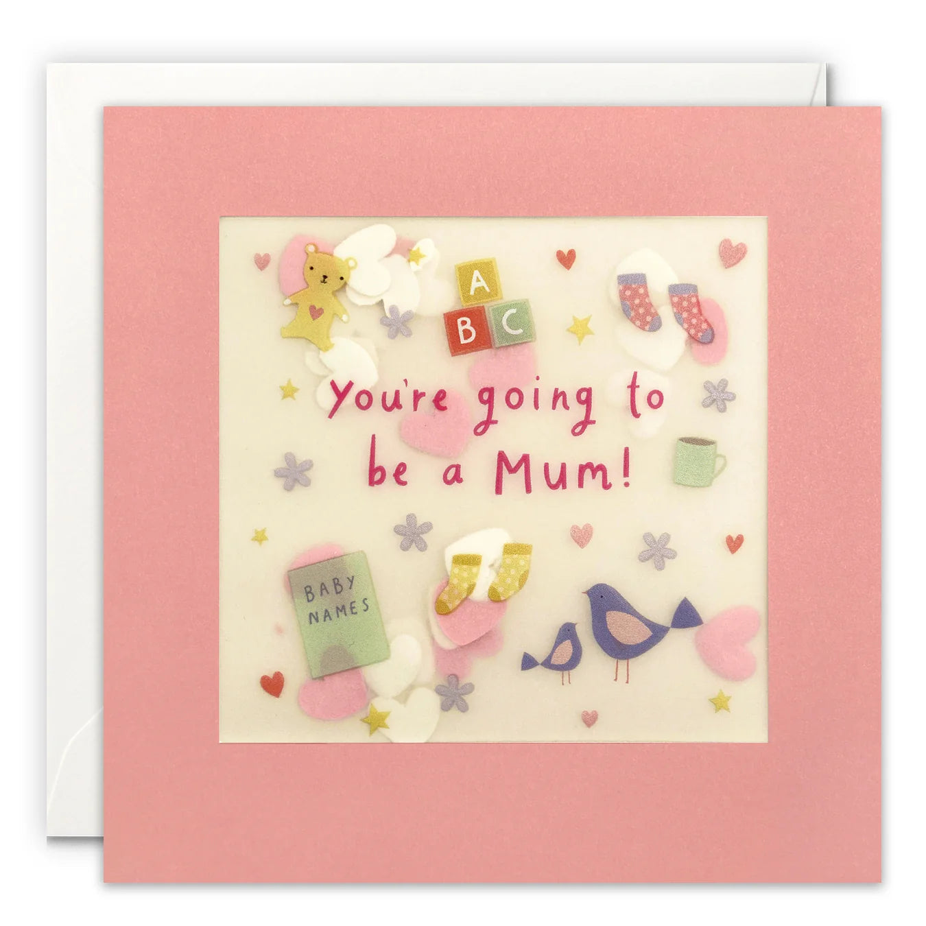 Mum To Be Card with Paper Confetti