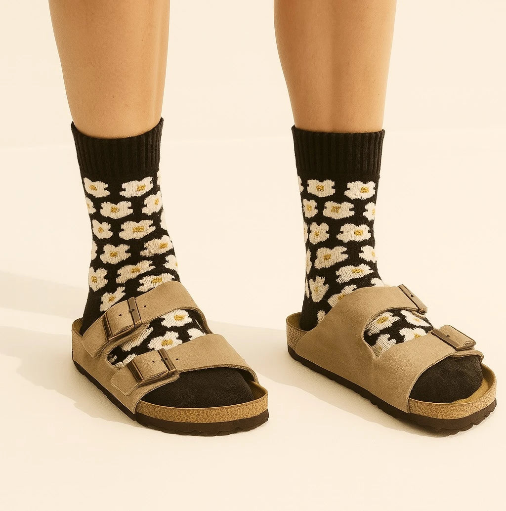 Daisy Jane Floral Pattern Crew Sock
