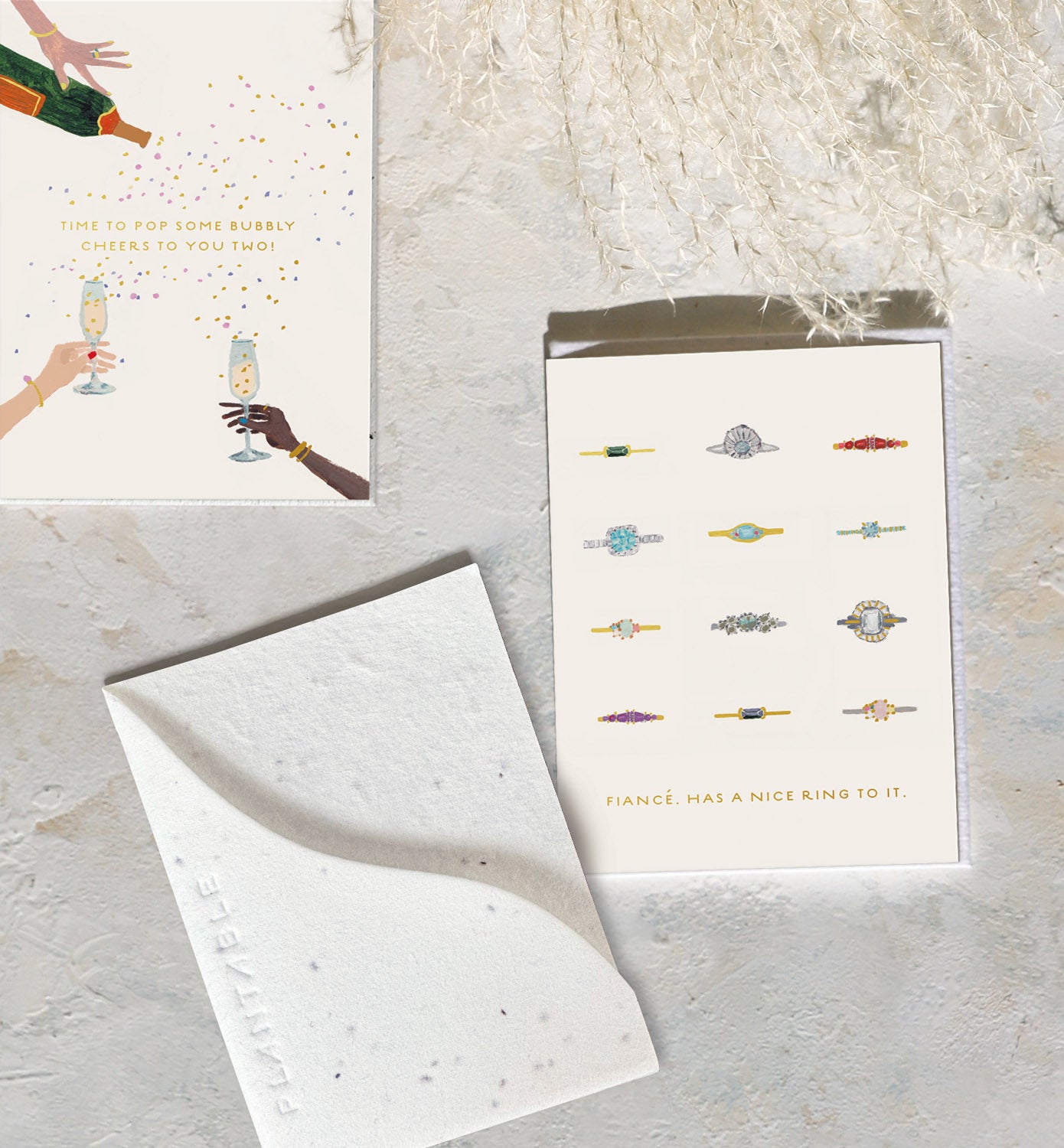 Fiance Sprouts Mini Greeting Card