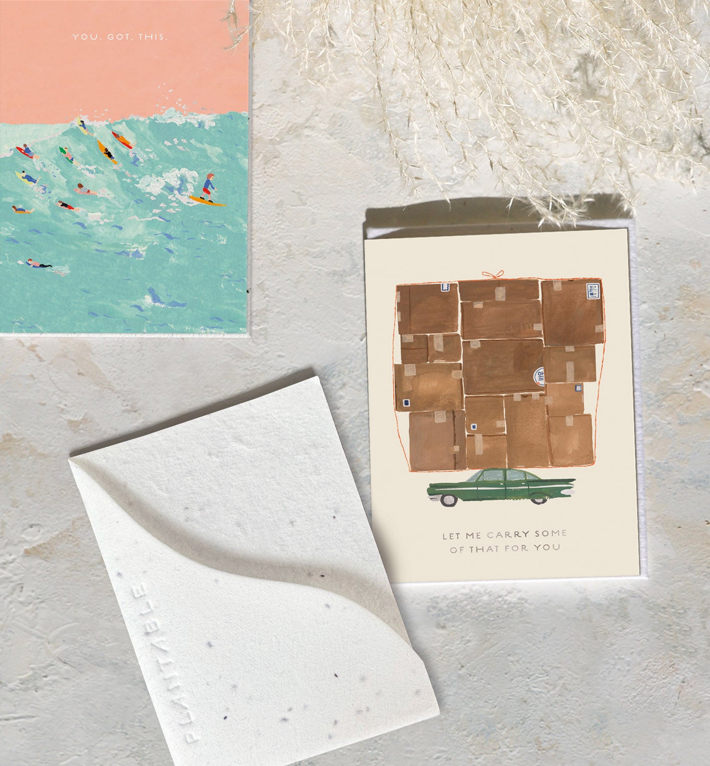 Let Me Carry Some Of The Sprouts Mini Greeting Card