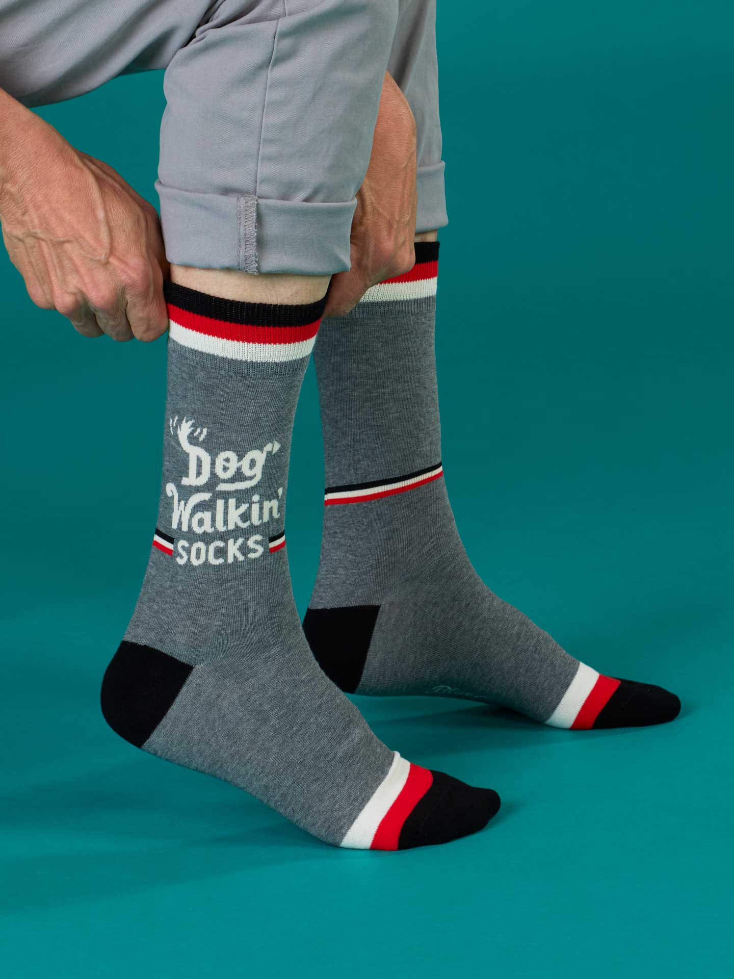 Men's Crew Socks Dog Walkin