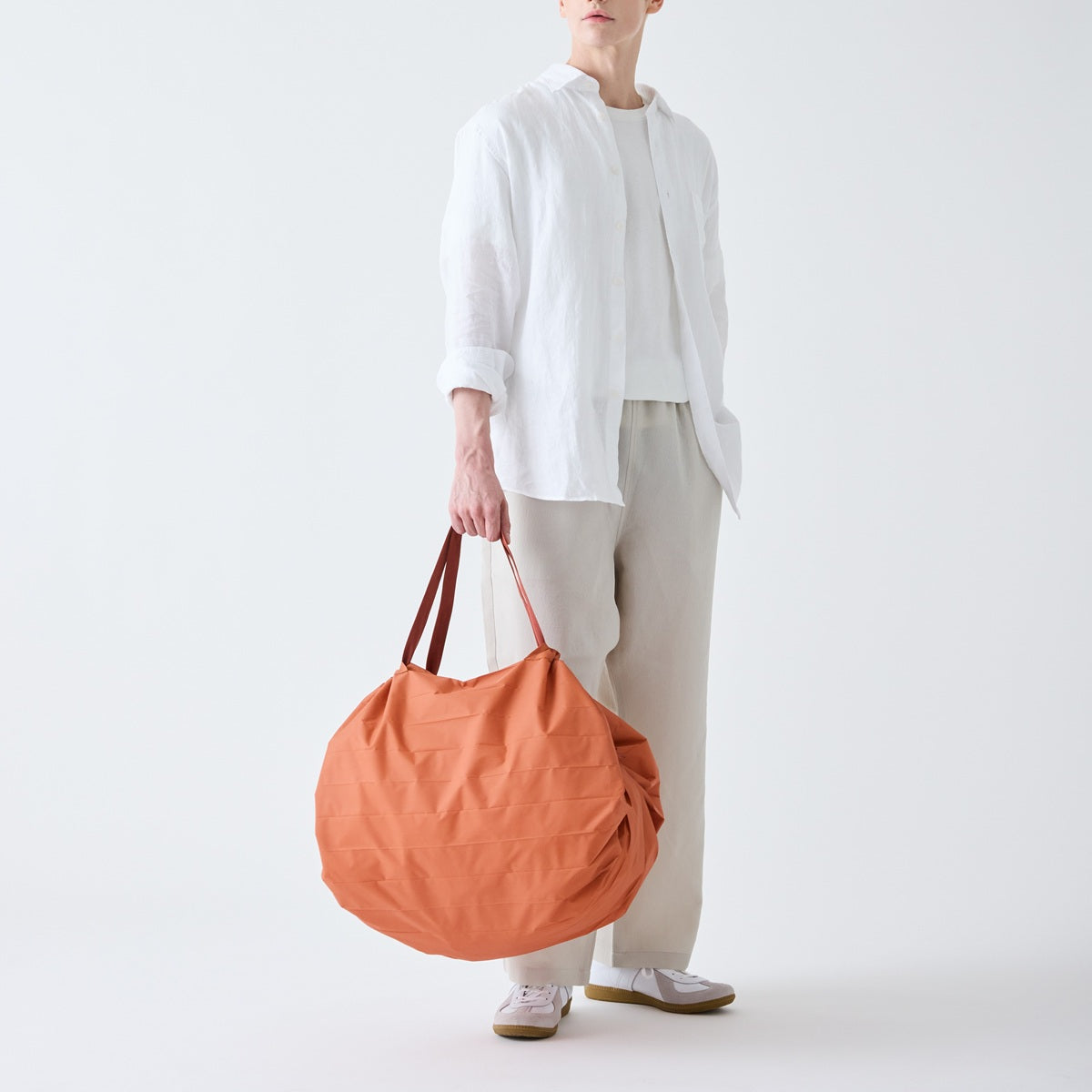 Shupatto Compact Reusable Bag Large Brick Brown