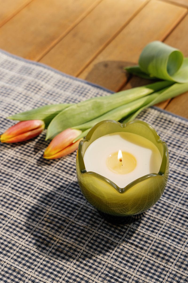 Verbena + Lemongrass Tulip 5.5oz Candle