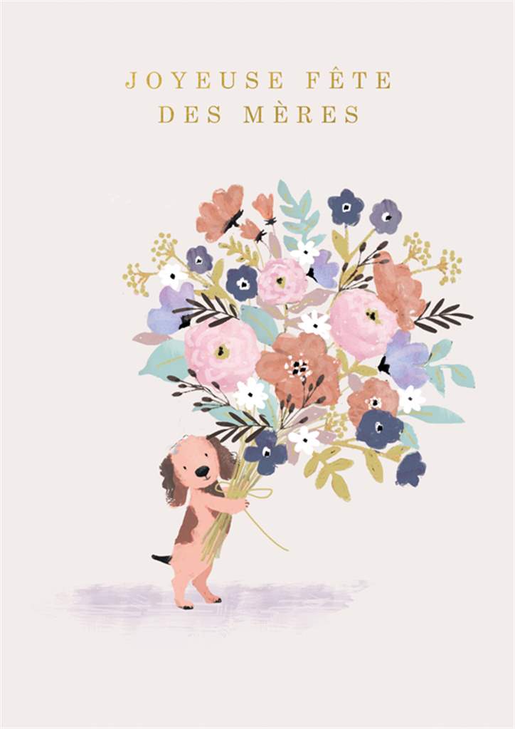 Dog Joyeuse Fête des Mères Card
