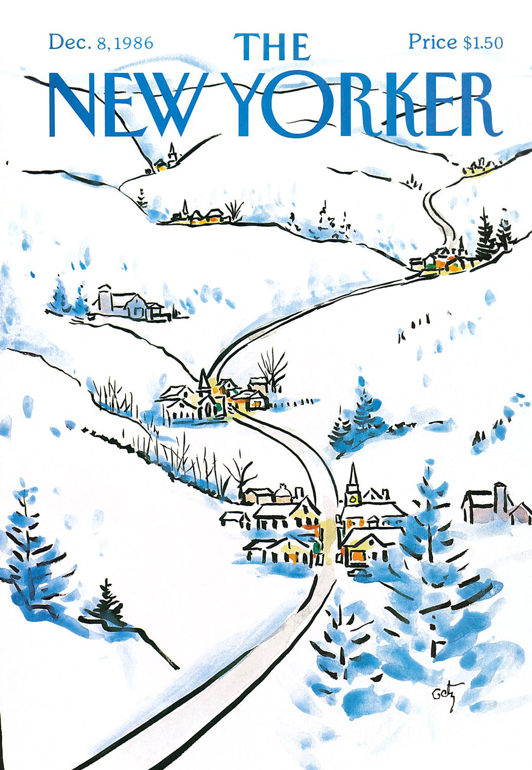 Snow Covered Hills Card