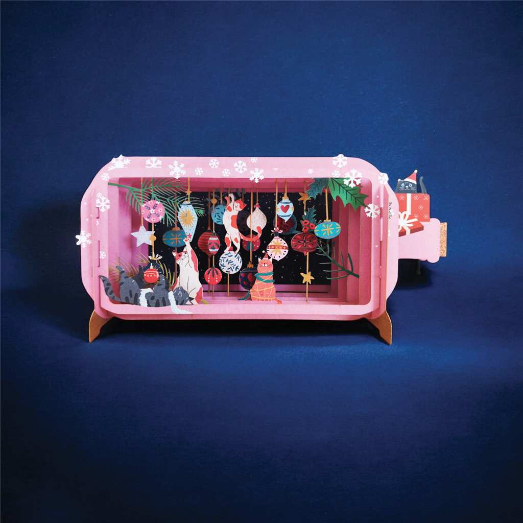 Christmas Alljoy Message in A Bottle Pop Up Greeting Card