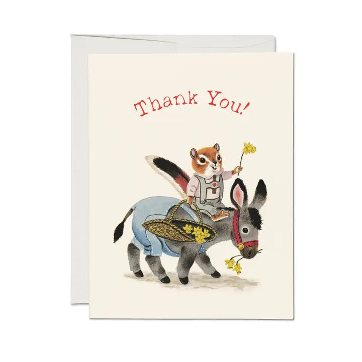Richard Scarry Chipmunk and Donkey Greeting Card