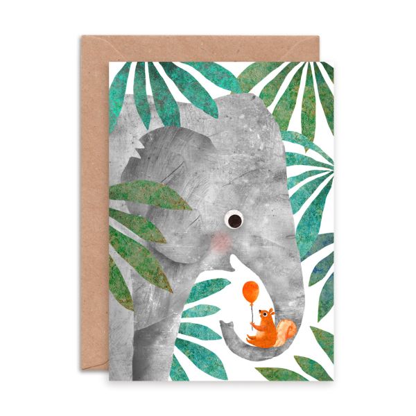 Elephant And Squirrel Card