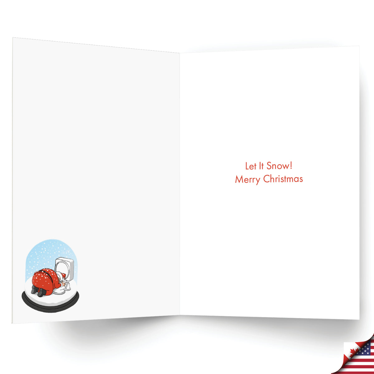 Snowglobe Santa Christmas Card