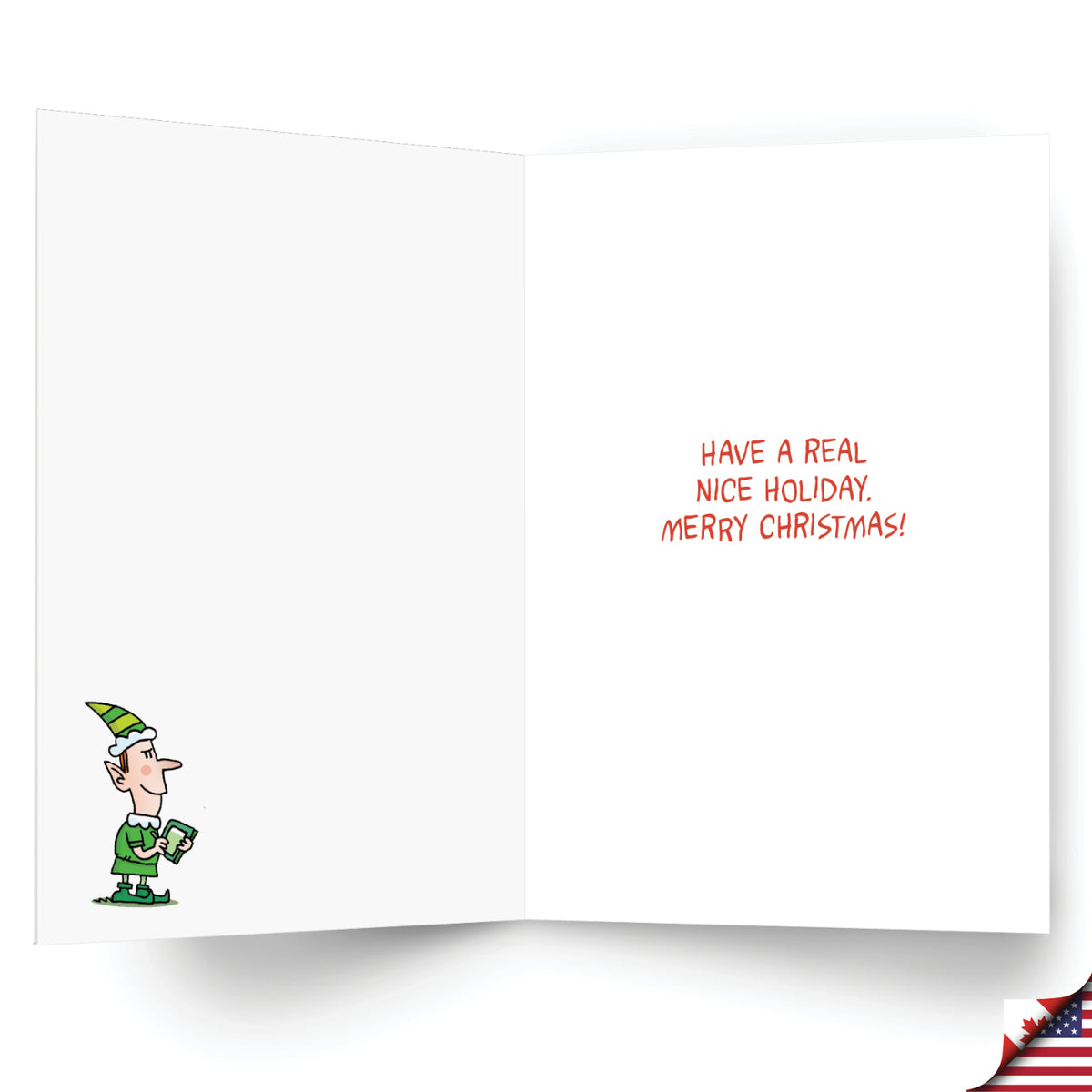 Artificial Letter Hysterical Christmas Card