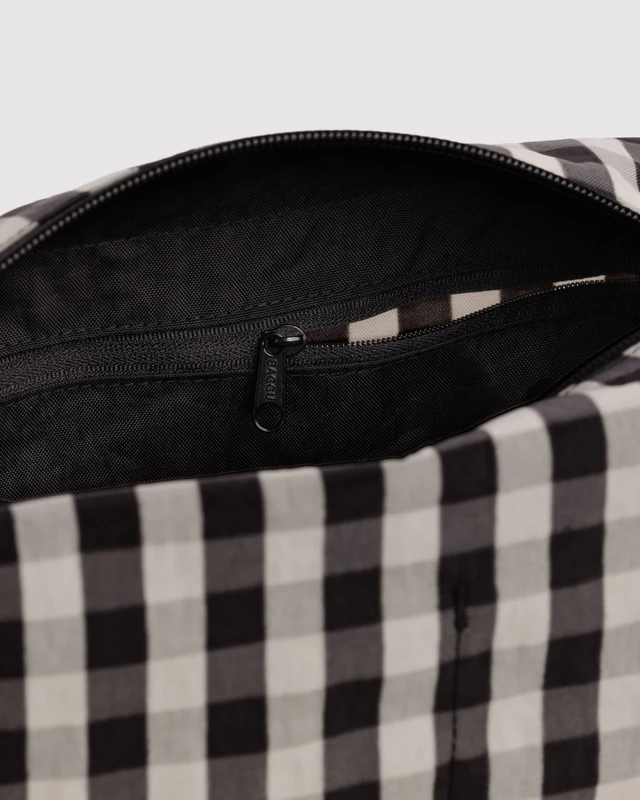 Dopp Kit - Black and Cream Gingham