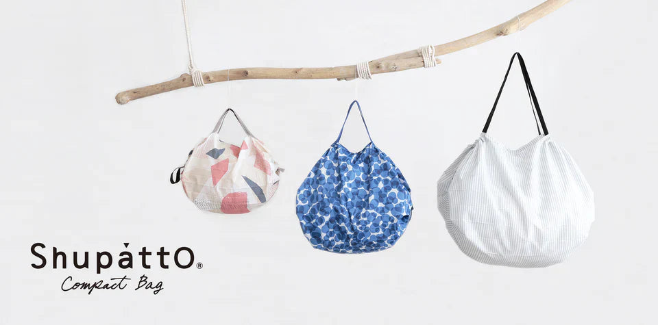 Shupatto Compact Reusable Bag Medium Umi Ocean