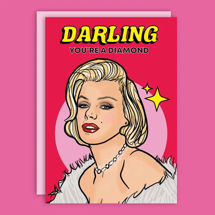 Marilyn Monroe Diamond Birthday Greeting Card
