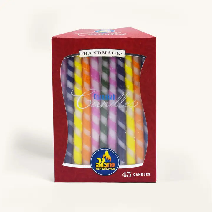 Chanukah Candles Spiral Multi Colour