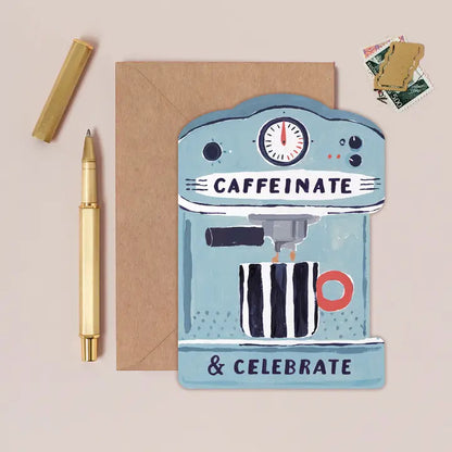 Coffee Machine Birthday Card