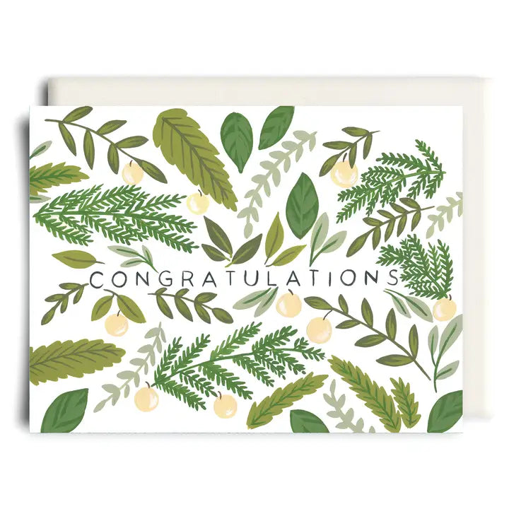 Congratulations Foliage Greeting Card