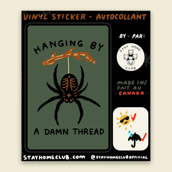 S12 Hanging by a Thread Vinyl Sticker