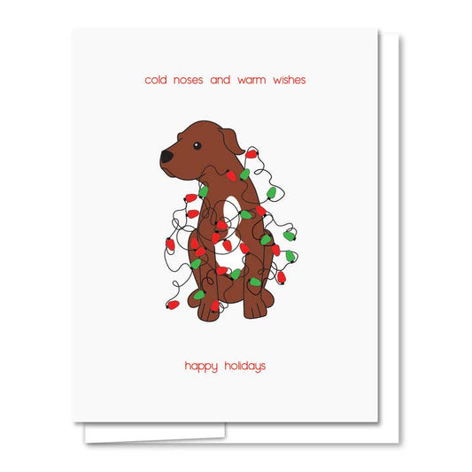 Puppy Holiday Letterpress Holiday Card