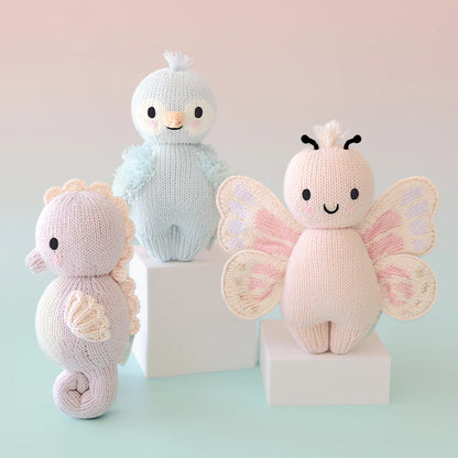 Baby Butterfly Petal Pink Hand-Knit Doll