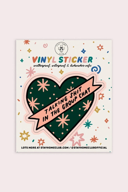 S30 Group Chat Heart Vinyl Sticker