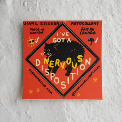 S105  Nervous Disposition Vinyl Sticker