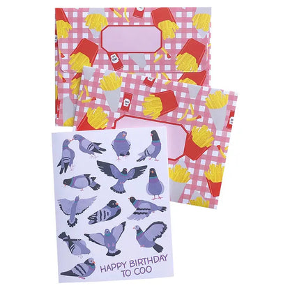 Happy Birthday Pigeons Greeting Card
