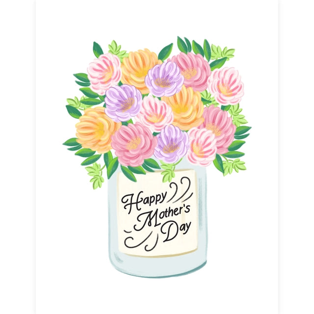 Mom Floral Vase Card