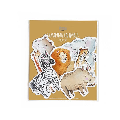 Savanna Animals Sticker Set