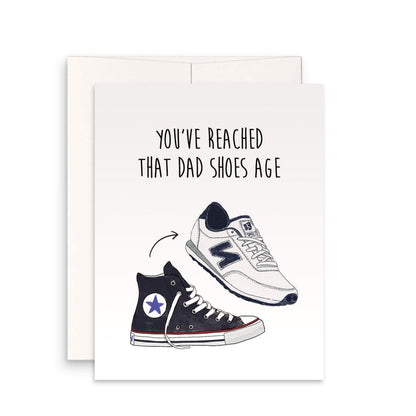 Dad Shoes Age Birthday Card