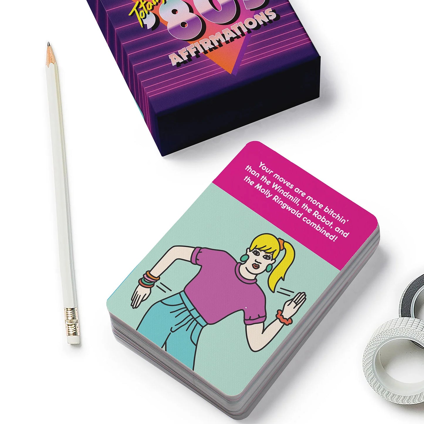 Totally 80s Affirmations Deck, 50 Cards