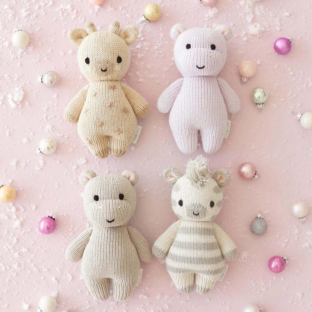 Baby Zebra Hand-Knit Doll