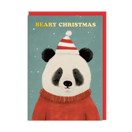 Festive Bears Panda Bear Card