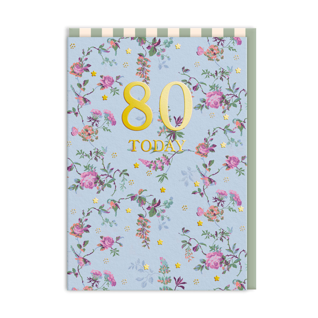 80 Birds and Roses Greeting Card