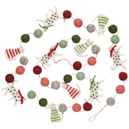 Cat Felt Garland