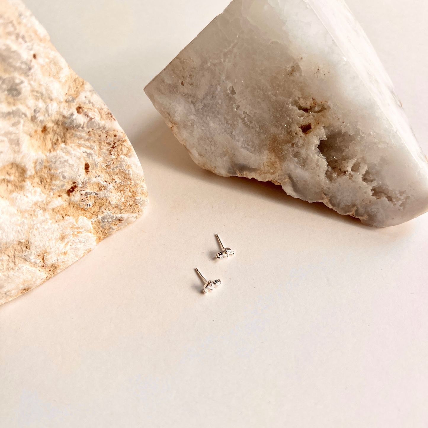 Double Marquis Stone Stud Earrings